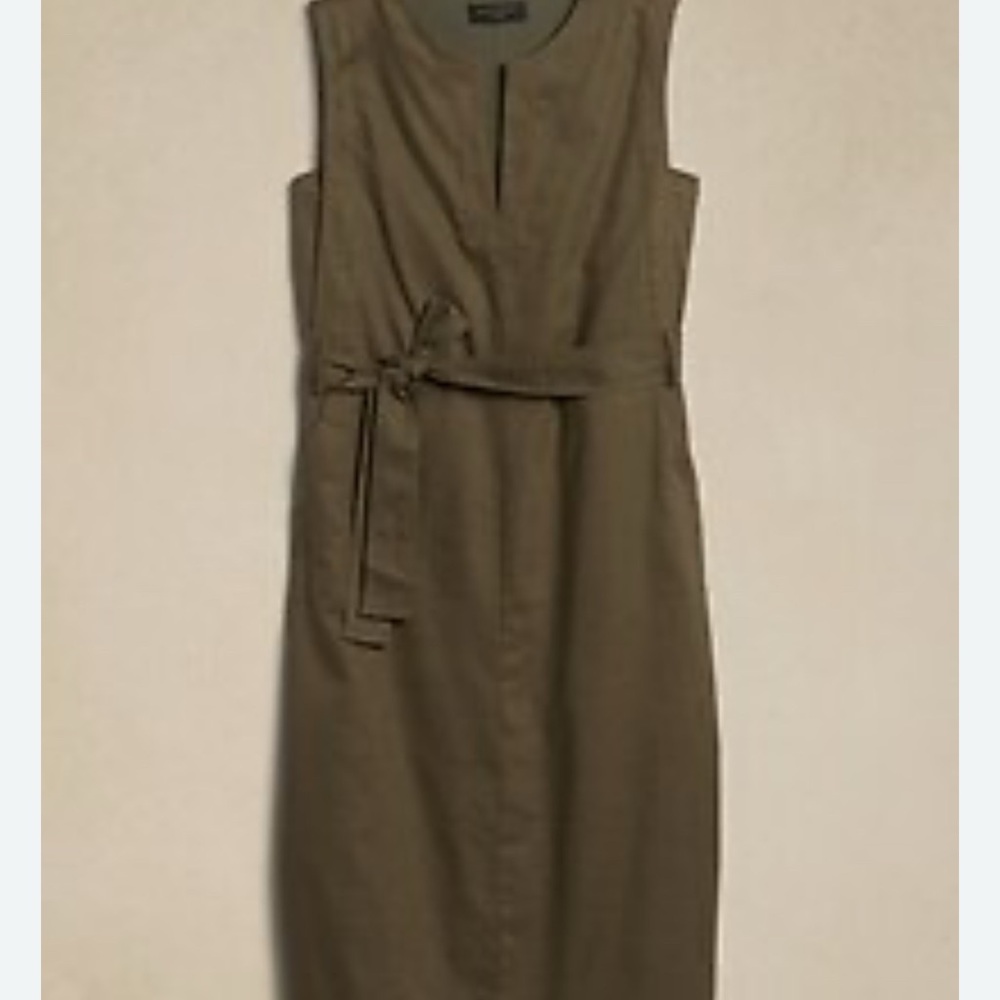 Banana Republic Khaki Midi Dress